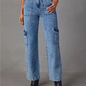 Vici River High Waisted Cargo Jeans